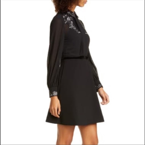 Ted Baker Embroidered Collar Long Sleeve Shirtdress - Picture 4 of 15